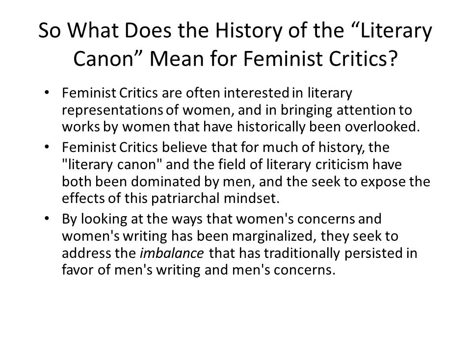 Feminist literary theory writing assignment